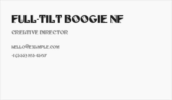 Full-Tilt Boogie NF Business Card