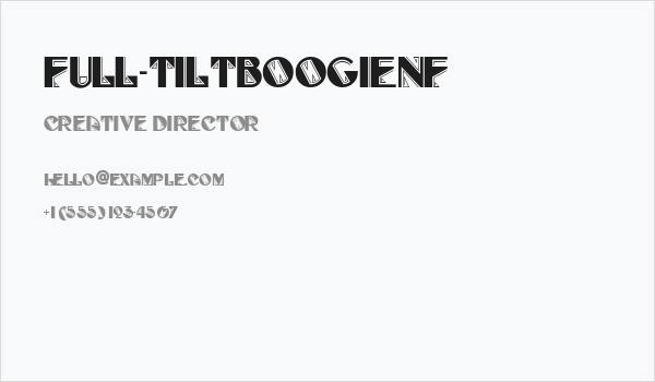 Full-TiltBoogieNF Business Card