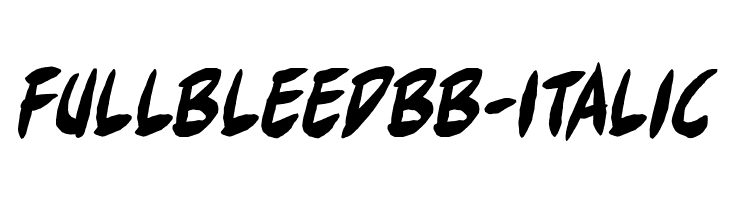 FullBleedBB-Italic  font caratteri gratis