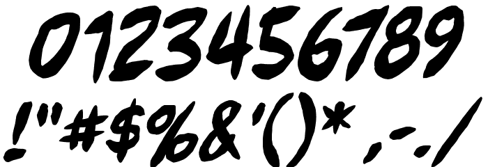 FullBleedBB-Italic Font OTHER CHARS