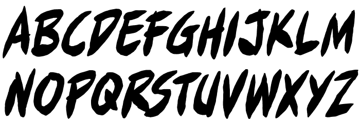 FullBleedBB-Italic Font LOWERCASE