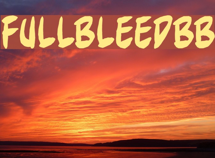 FullBleedBB फ़ॉन्ट examples