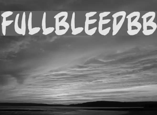 FullBleedBB Font examples