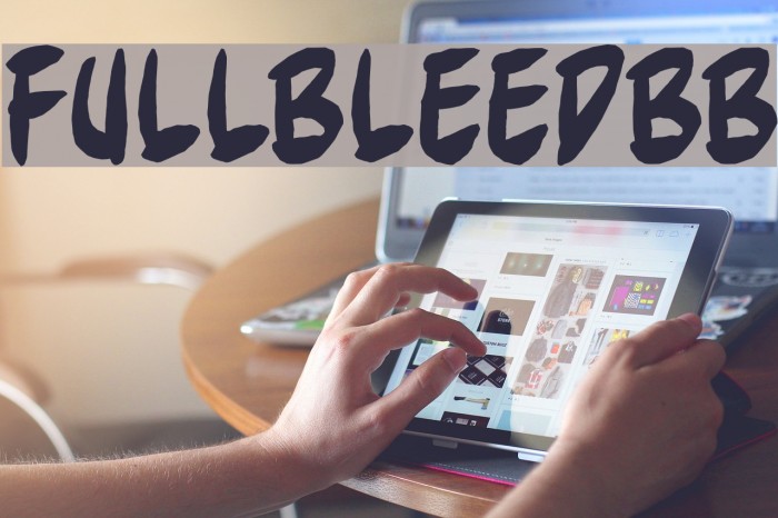 FullBleedBB फ़ॉन्ट examples