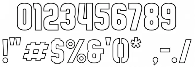 FullBoxOutline Regular Font OTHER CHARS