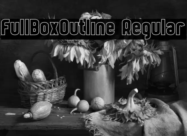FullBoxOutline Regular Font examples