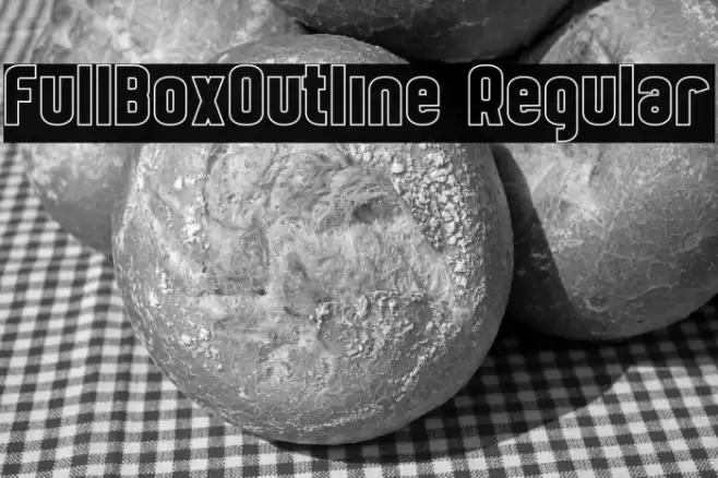 FullBoxOutline Regular Font examples