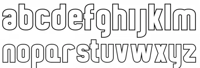 FullBoxOutline Regular フォント 小文字