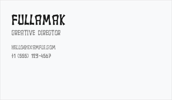 Fullamak Business Card
