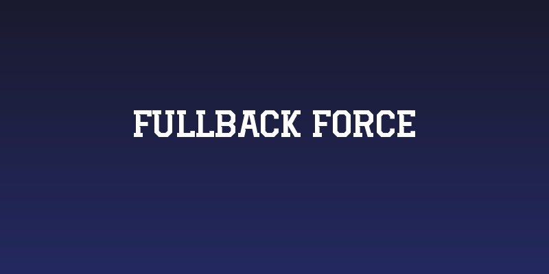 Fullback Force Social Header