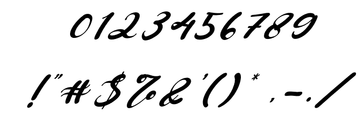 Fullmoon Italic Font OTHER CHARS