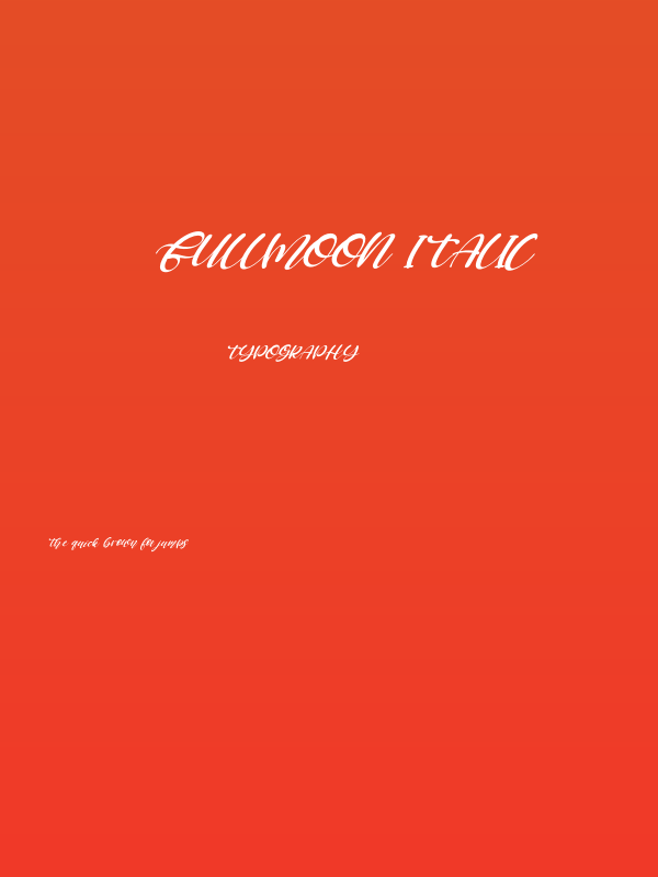 Fullmoon Italic Poster