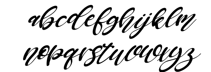 Fullmoon Italic Font LOWERCASE