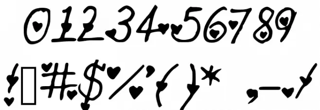 FullofHearts Font OTHER CHARS