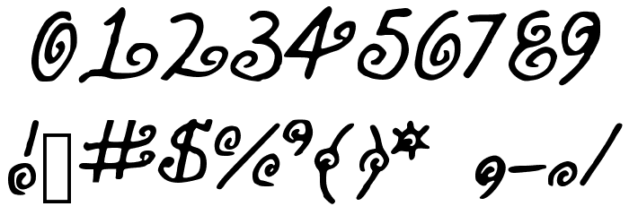 FullofSwirls Font OTHER CHARS