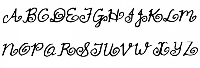 FullofSwirls フォント 大文字