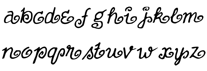 FullofSwirls Font LOWERCASE