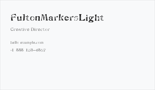 FultonMarkersLight Business Card