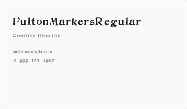 FultonMarkersRegular Business Card
