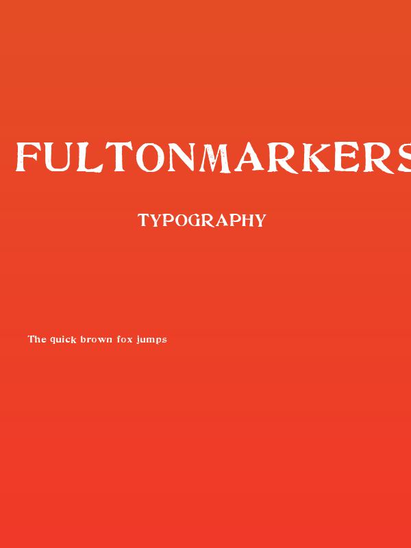 FultonMarkersRegular Poster