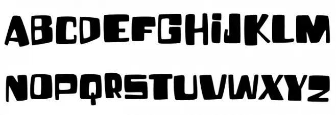 Fun Blob Schriftart Groß