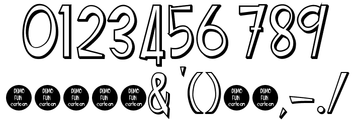 Fun Cartoon Shadow DEMO Font OTHER CHARS