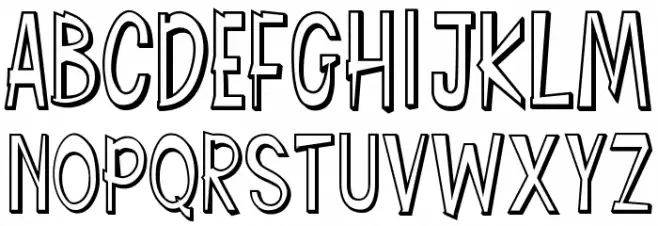 Fun Cartoon Shadow DEMO Fonte MAIÚSCULAS