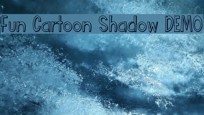 Fun Cartoon Shadow DEMO Font examples