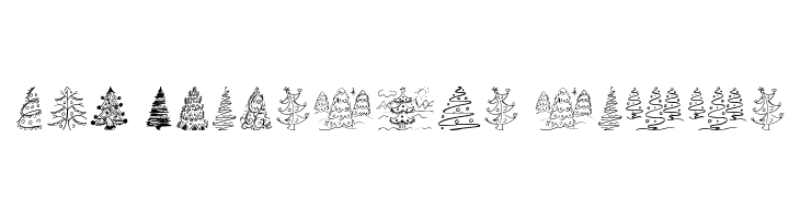 Fun Christmas Trees  नि: शुल्क फ़ॉन्ट्स डाउनलोड