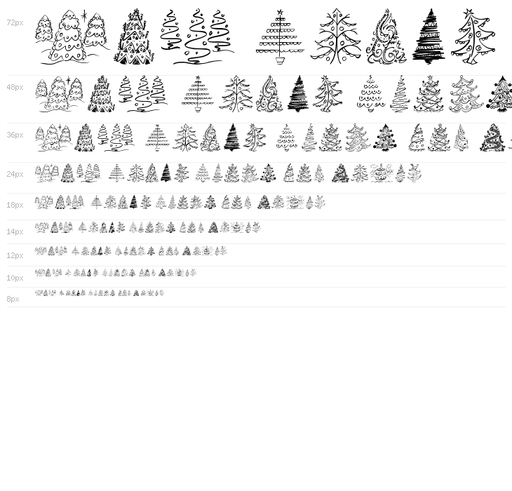 Fun Christmas Trees Waterfall