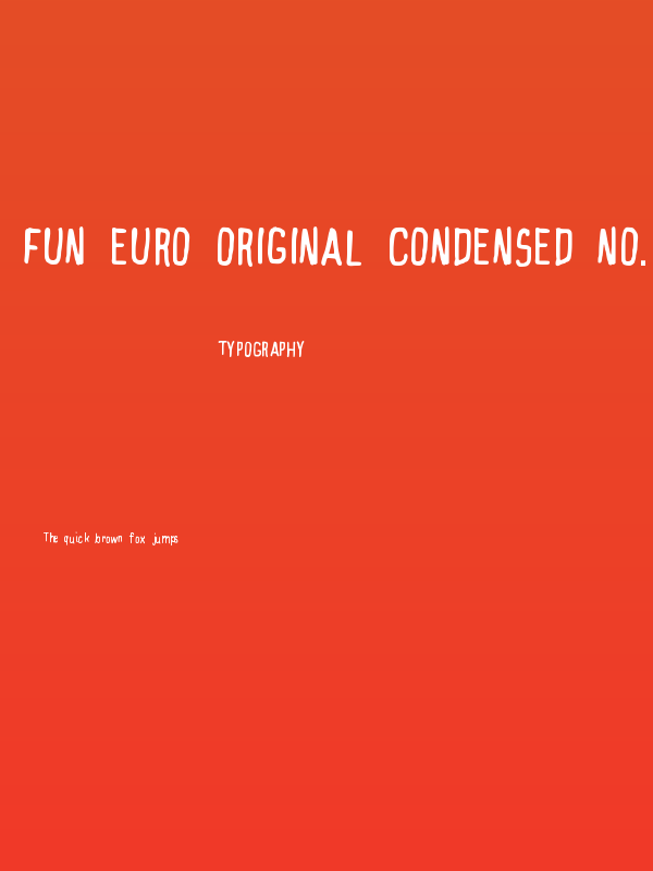 Fun Euro Original Condensed No. 1 [Demo] Poster