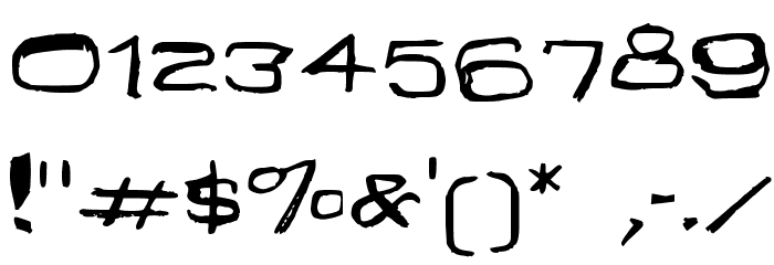 Fun Euro Original Psyched Out Font OTHER CHARS