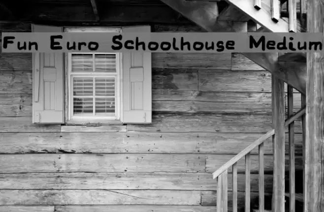 Fun Euro Schoolhouse Medium Font examples