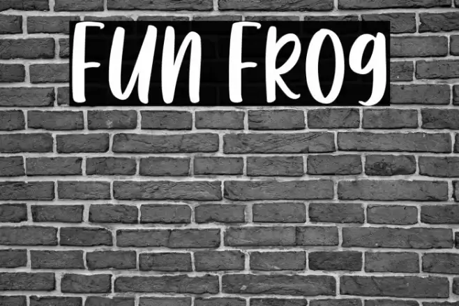 Fun Frog Schriftart examples