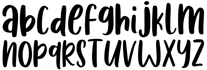 Fun Frog Font LOWERCASE