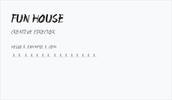 Fun House Business Card