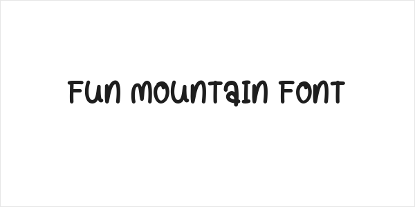 Fun Mountain Font Logo