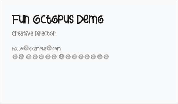 Fun Octopus Demo Business Card