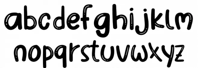 Fun Party Font LOWERCASE