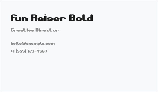 Fun Raiser Bold Business Card