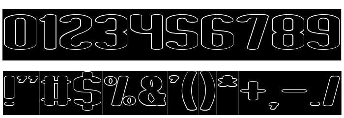 Fun Raiser-Hollow-Inverse Font OTHER CHARS