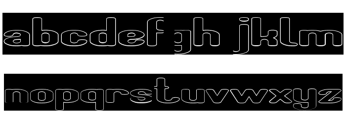 Fun Raiser-Hollow-Inverse Font LOWERCASE
