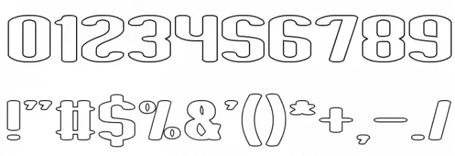 Fun Raiser-Hollow Font OTHER CHARS