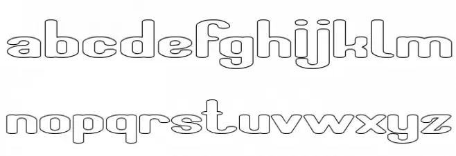 Fun Raiser-Hollow Schriftart Kleinbuchstaben