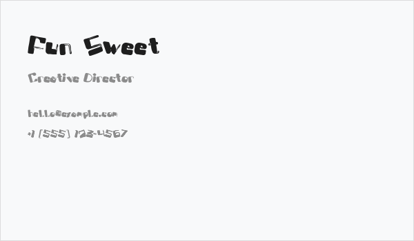 Fun Sweet Business Card