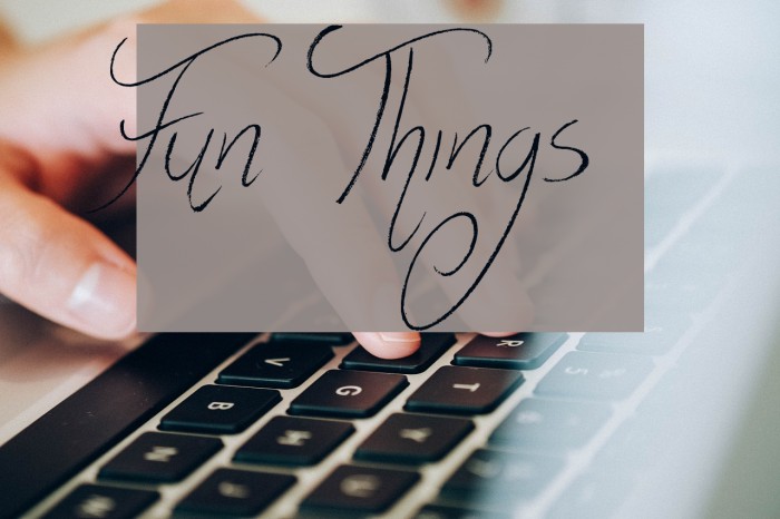 Fun Things Font examples