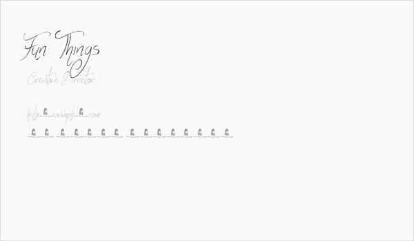 Fun Things Business Card