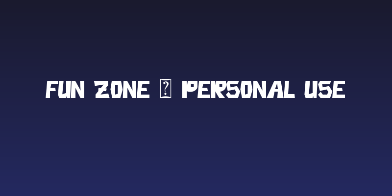 Fun Zone - Personal Use Social Header