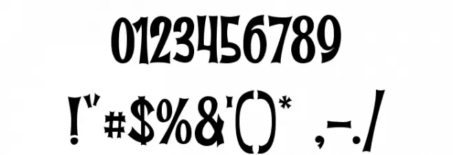 Fun in the Jungle Font OTHER CHARS