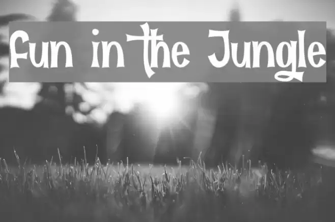 Fun in the Jungle Font examples